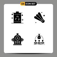 Universal Icon Symbols Group of Modern Solid Glyphs of bin hydrant power game labortary Editable Vector Design Elements