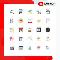 25 Creative Icons Modern Signs and Symbols of data management road bubbles parking cycle Editable Vector Design Elements