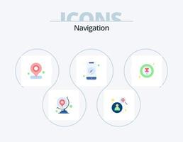 Navigation Flat Icon Pack 5 Icon Design. location map. direction. search. compass. location vector
