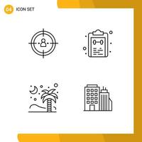 4 User Interface Line Pack of modern Signs and Symbols of business task planning list tree Editable Vector Design Elements