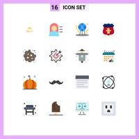 16 Creative Icons Modern Signs and Symbols of cookie security astronomy american sheild Editable Pack of Creative Vector Design Elements