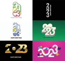 Big Set of 2023 Happy New Year logo text design 2023 number design template vector