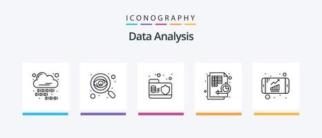 Data Analysis Line 5 Icon Pack Including right. left right. timeline. indicator. microchip. Creative Icons Design vector