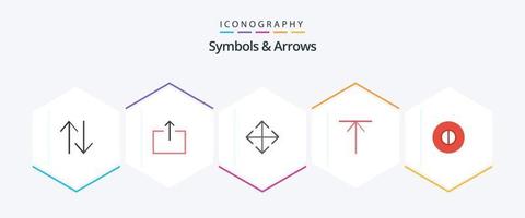 Symbols and Arrows 25 Flat icon pack including . . transform. symbols. ancient vector