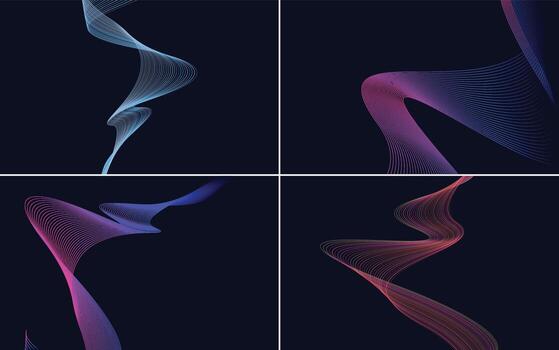 modern wave curve abstract presentation background Pack vector
