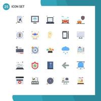 25 Creative Icons Modern Signs and Symbols of car transport computer car notebook Editable Vector Design Elements