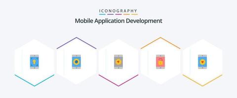 Mobile Application Development 25 Flat icon pack including mobile. unlock. application. mobile application. application vector