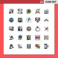 Set of 25 Modern UI Icons Symbols Signs for make pollution chat nose breathe Editable Vector Design Elements