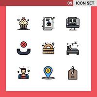 9 Creative Icons Modern Signs and Symbols of ruler geometry computer drawing handset Editable Vector Design Elements