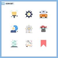 9 Creative Icons Modern Signs and Symbols of information analysis car world globe Editable Vector Design Elements