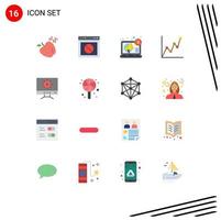 paquete de iconos de vector de stock de 16 signos y símbolos de línea para diseño publicidad de computadora dinero atm paquete editable de elementos de diseño de vector creativo