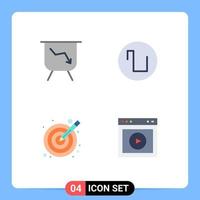 4 Universal Flat Icon Signs Symbols of board vectors sound design ui Editable Vector Design Elements