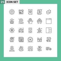 25 Universal Line Signs Symbols of egg rgb business format development Editable Vector Design Elements
