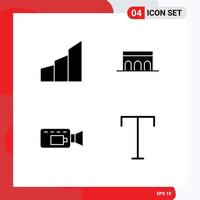 Stock Vector Icon Pack of Line Signs and Symbols for apartments monument modern building architecture camera Editable Vector Design Elements