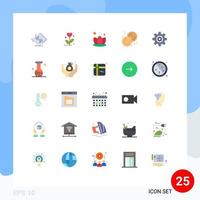 paquete de iconos de vector de stock de 25 signos y símbolos de línea para configurar elementos de diseño de vector editables para hornear galletas de corazón cortador