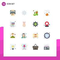 User Interface Pack of 16 Basic Flat Colors of file color irish smoke garbage Editable Pack of Creative Vector Design Elements