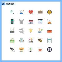 Flat Color Pack of 25 Universal Symbols of flag bangla eco box bangladesh Editable Vector Design Elements
