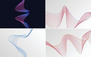 modern wave curve abstract presentation background Pack vector