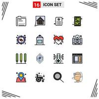 16 Creative Icons Modern Signs and Symbols of kids fun convo identity id card Editable Creative Vector Design Elements