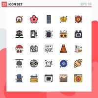 Set of 25 Modern UI Icons Symbols Signs for sale badge control security empire Editable Vector Design Elements