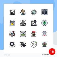 16 Creative Icons Modern Signs and Symbols of meditation service jewel security medical Editable Creative Vector Design Elements