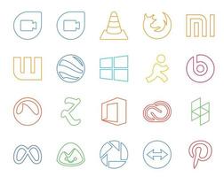 20 Social Media Icon Pack Including adobe creative cloud google earth office grooveshark vector