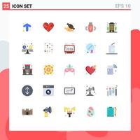 Set of 25 Modern UI Icons Symbols Signs for building data gift share sweets Editable Vector Design Elements