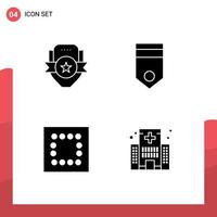 Universal Icon Symbols Group of Modern Solid Glyphs of badge soldier shield badge minimize Editable Vector Design Elements