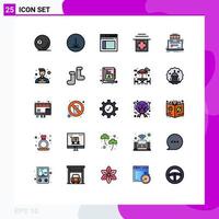 25 Creative Icons Modern Signs and Symbols of data marketplace secure business hospital Editable Vector Design Elements