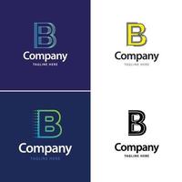 Letter B Big Logo Pack Design Creative Modern logos design for your business vector