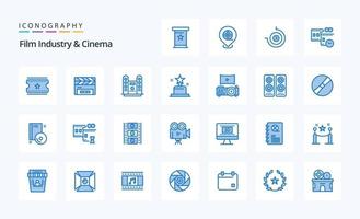 25 Cenima Blue icon pack vector