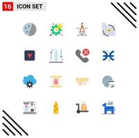 16 Thematic Vector Flat Colors and Editable Symbols of arrow economy drawing document banking Editable Pack of Creative Vector Design Elements