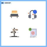 4 Creative Icons Modern Signs and Symbols of power direction books support checkmark Editable Vector Design Elements