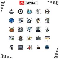 25 Creative Icons Modern Signs and Symbols of cell biochemistry wind wire data Editable Vector Design Elements