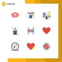 9 Universal Flat Colors Set for Web and Mobile Applications costs plant balance light fresh Editable Vector Design Elements