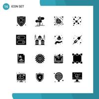 16 Creative Icons Modern Signs and Symbols of toggle control business science atom Editable Vector Design Elements