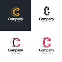 Letter C Big Logo Pack Design Creative Modern logos design for your business vector