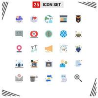 25 Creative Icons Modern Signs and Symbols of badge web connect site design Editable Vector Design Elements