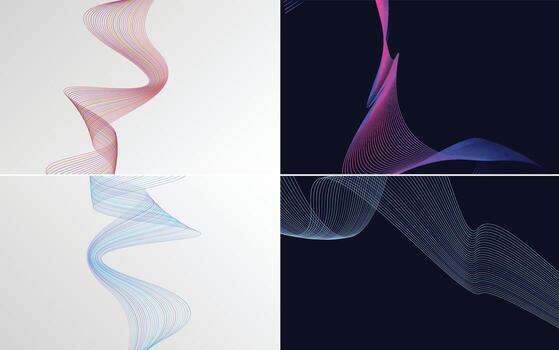 modern wave curve abstract presentation background Pack vector