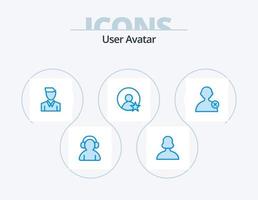 User Blue Icon Pack 5 Icon Design. delete. user. user. rating. person vector