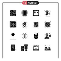 16 Creative Icons Modern Signs and Symbols of trash filter gadget development newton Editable Vector Design Elements