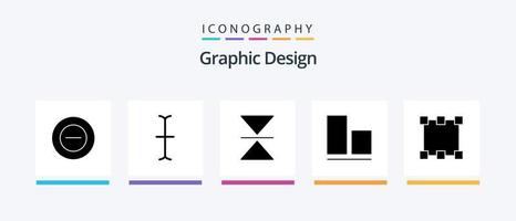 Design Glyph 5 Icon Pack Including . align. points. Creative Icons Design vector