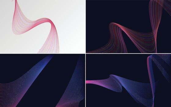 modern wave curve abstract presentation background Pack vector