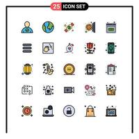 Set of 25 Modern UI Icons Symbols Signs for task investment festival entrepreneurship money Editable Vector Design Elements