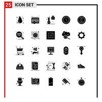 Set of 25 Commercial Solid Glyphs pack for copyright home appliances expansion and innovation furniture science portfolio Editable Vector Design Elements