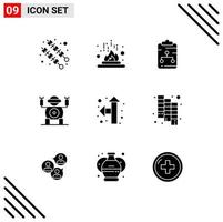 9 Universal Solid Glyphs Set for Web and Mobile Applications pointer toy clipboard technology paper Editable Vector Design Elements