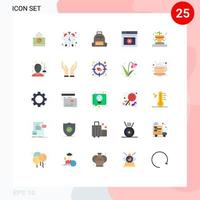 25 Flat Color concept for Websites Mobile and Apps error web backpack page school Editable Vector Design Elements