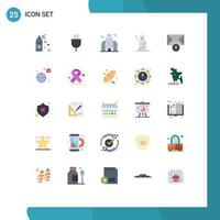 25 Creative Icons Modern Signs and Symbols of message usa building statue liberty Editable Vector Design Elements