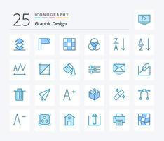 diseño 25 paquete de iconos de color azul que incluye herramienta. cultivo. color. seguimiento. clasificar vector