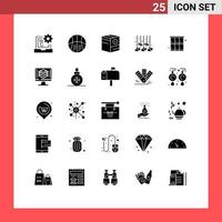 Universal Icon Symbols Group of 25 Modern Solid Glyphs of love decoration game shipping e Editable Vector Design Elements